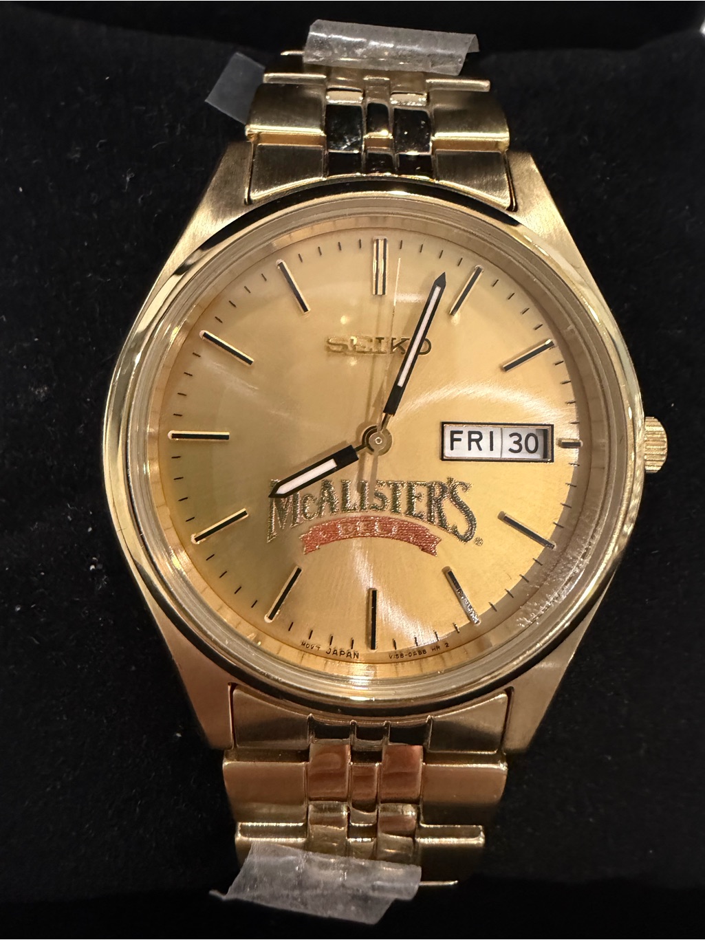 Seiko Gold Tone Watch With Gold Dial